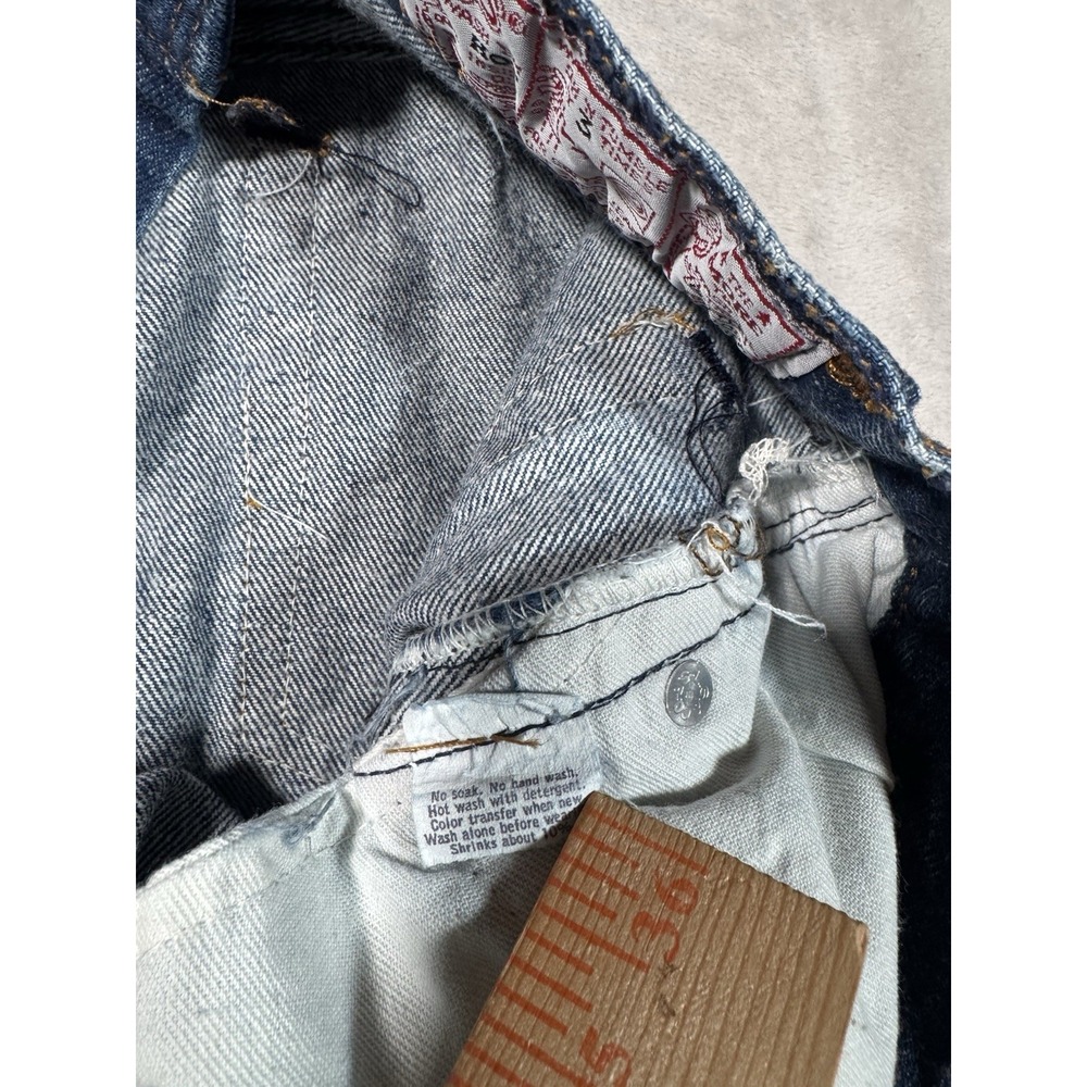Vintage 80s Levis 501xx Jeans Womens Size 28x33 Blue Dark Button Fly MADE IN USA - Picture 6 of 16